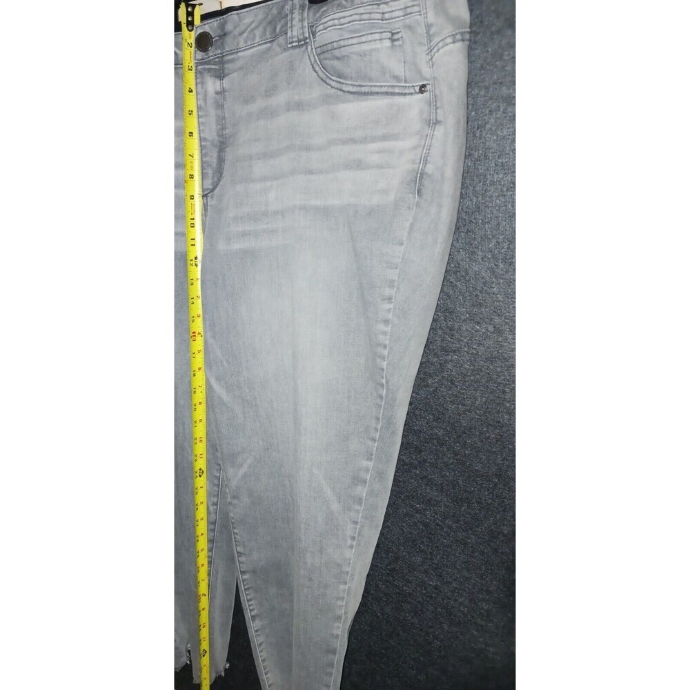 Democracy Ab Technology Jeans Womens 24W Grey Distressed Slimming High Rise - Picture 10 of 11